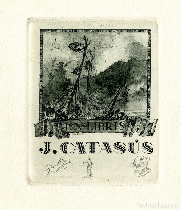 Arte: Rossell, Raimundo (1924-). Ex Libris para J Catas&uacute;s - Foto 1