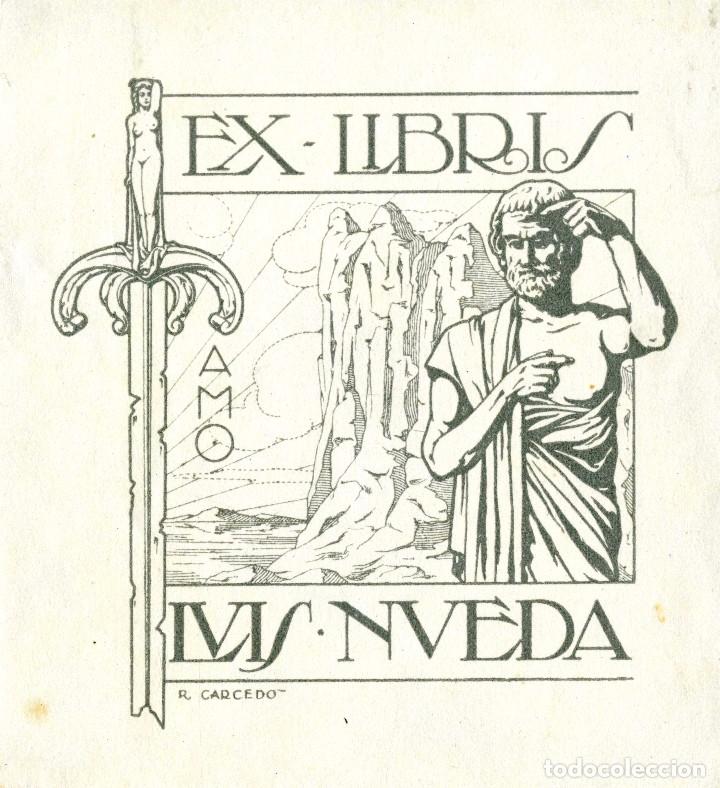 Arte: Carcedo, R. Ex Libris para Luis Nueda - Foto 1