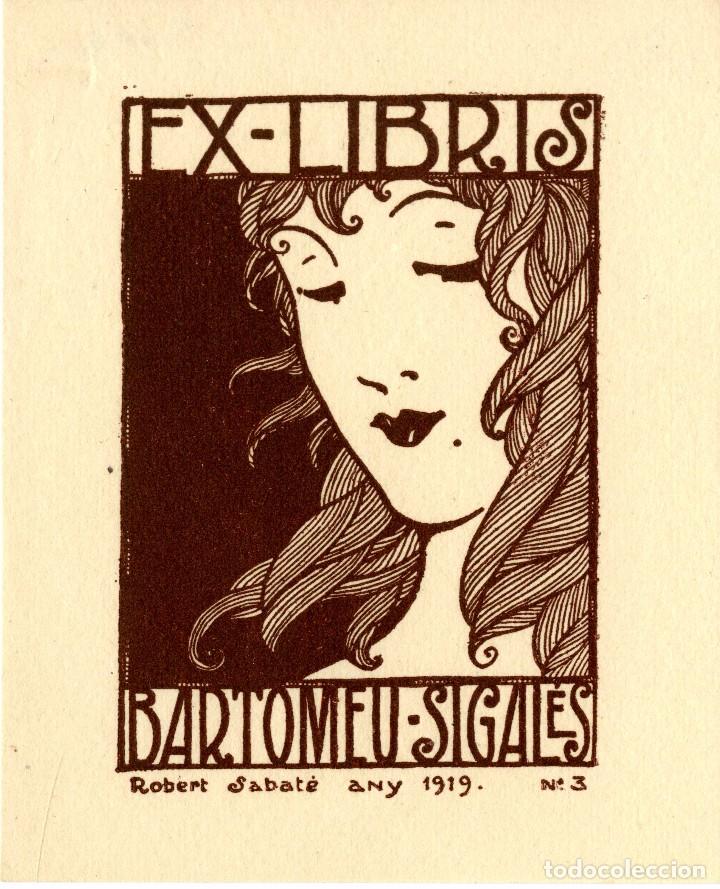 Arte: Sabat&eacute;, Robert ()1896-) Ex Libris para Bartomeu Sigal&eacute;s. 1919 - Foto 1