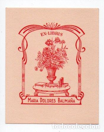 Arte: EX-LIBRIS DE MAR&Iacute;A DOLORES BALMA&Ntilde;A - Foto 1