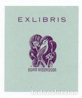 Arte: EX-LIBRIS DE EGART ANDERSSON - Foto 1