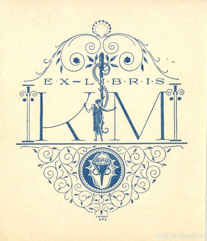 Arte: TRIAD&Oacute; MAYOL, JOS&Eacute; (1870-1929) EX LIBRIS para KM - Foto 1