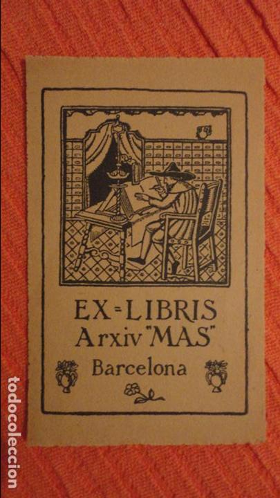 Arte: ANTIGUO EXLIBRIS.ARXIV MAS.BARCELONA - Foto 1