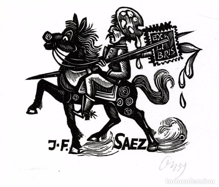 Arte: Herbert Ott. Ex libris para Julio F. S&aacute;ez - Foto 1