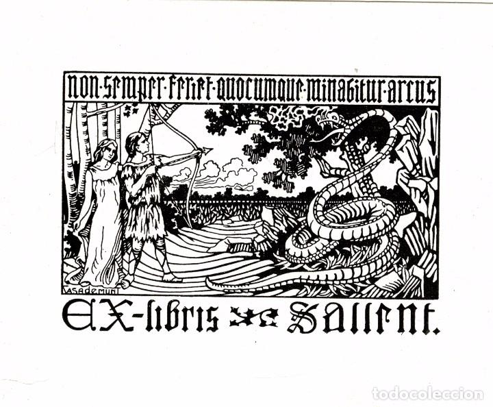 Arte: Casademunt, Modest. Ex Libris para Sallent - Foto 1