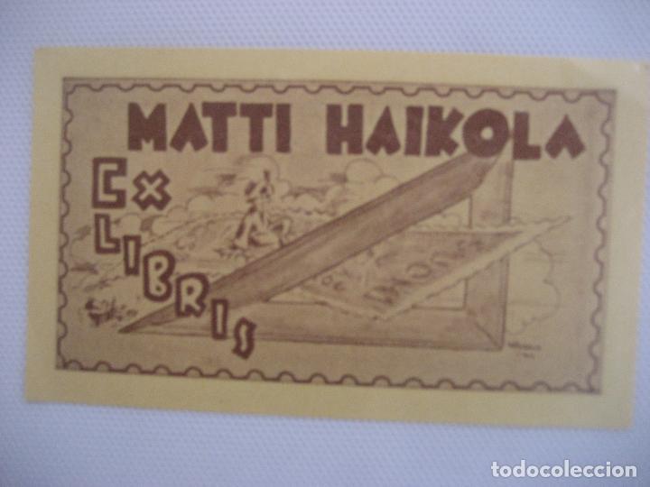 Arte: Ex-Libris Matti Haikola. 10 x 6 cms. - Foto 1