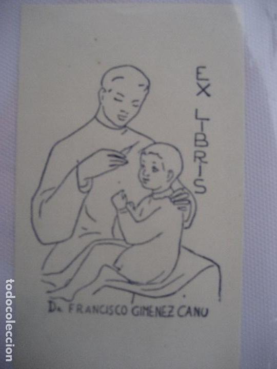 Arte: Ex-Libris. Francisco Jimenez Cano. 11 x 6.5 cms. - Foto 1