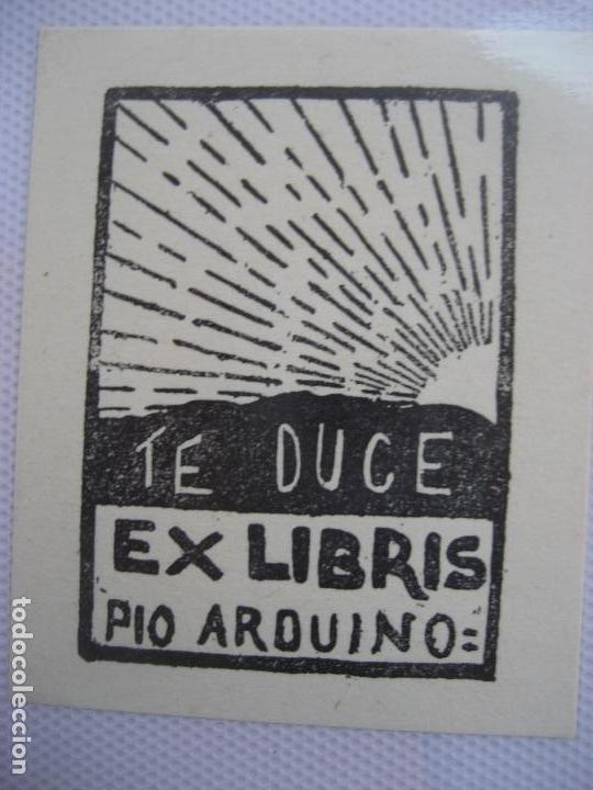 Arte: Ex-Libris. Pio Arquino. 7 x 5.5 cms - Foto 1