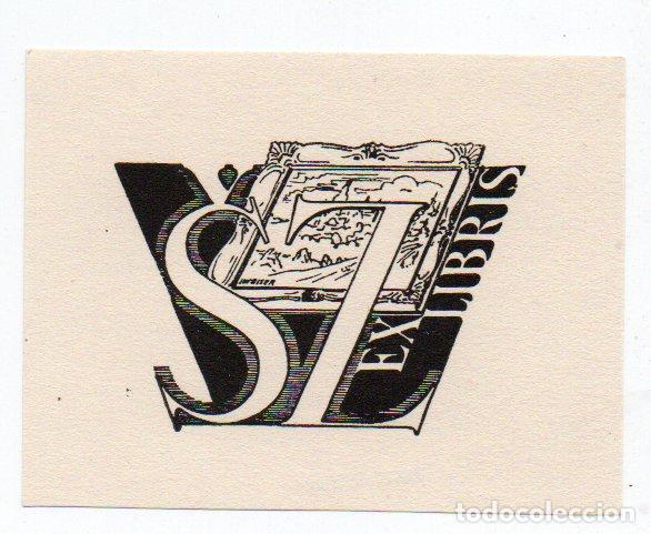 Arte: EX-LIBRIS DE S Z - AUTOR JOSEF WEISER - Foto 1