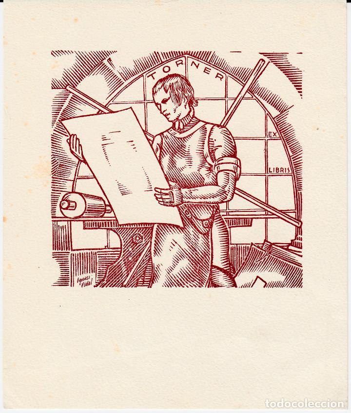 Arte: EXLIBRIS DE IGNASI VIDAL   -TORNER  13,50X16 CMS. - Foto 1
