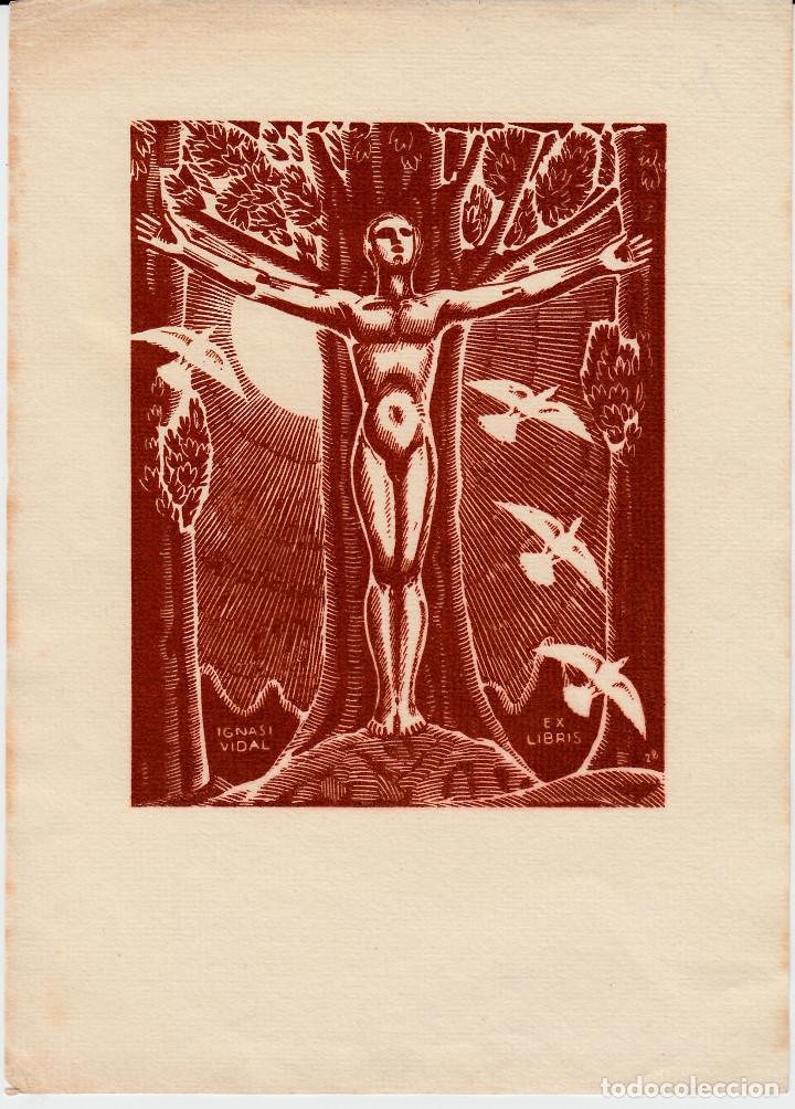 Arte: EXLIBRIS DE IGNASI VIDAL -13,50X19 CMS. - Foto 1