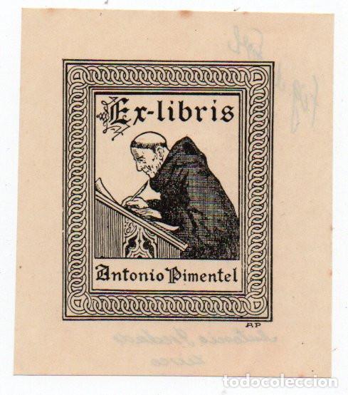 Arte: EX-LIBRIS DE ANTONIO PIMENTEL - AUTOR ANTONIO PIEDADE - Foto 1