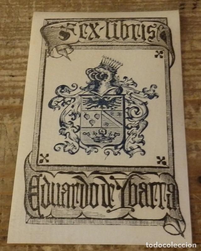 Arte: ANTIGUO EX LIBRIS DE EDUARDO DE YBARRA - Foto 1