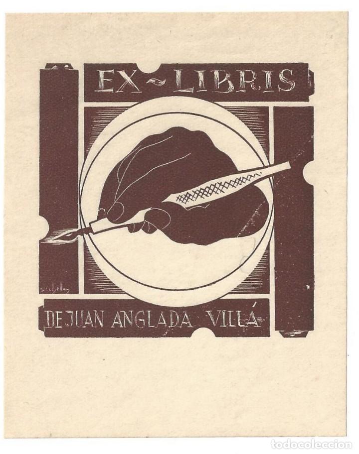 Arte: EX- LIBRIS.- JUAN ANGLADA VILL&Aacute; - Foto 1