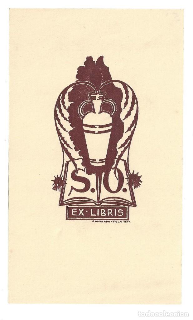 Arte: EX- LIBRIS.- J. ANGLADA VILL&Aacute;- 1948 - Foto 1