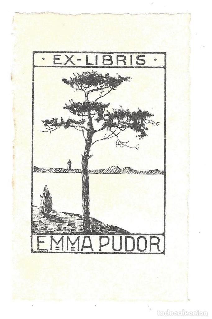 Arte: EX- LIBRIS.- EMMA PUDOR. A&Ntilde;OS 20 - Foto 1