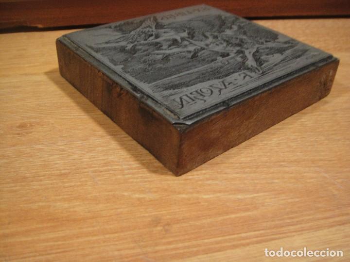 Arte: troquel placa de imprenta - exlibris de francisco azorin - firmado orga - Foto 2