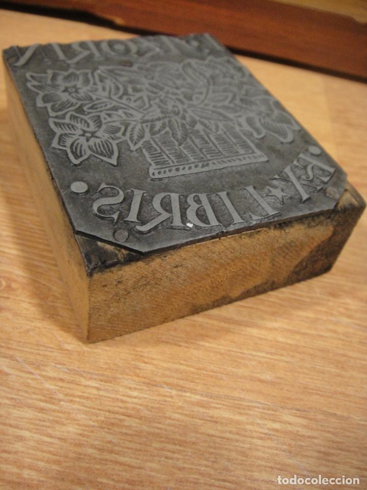 Arte: troquel placa de imprenta - exlibris de francisco azorin - sin firma - Foto 2