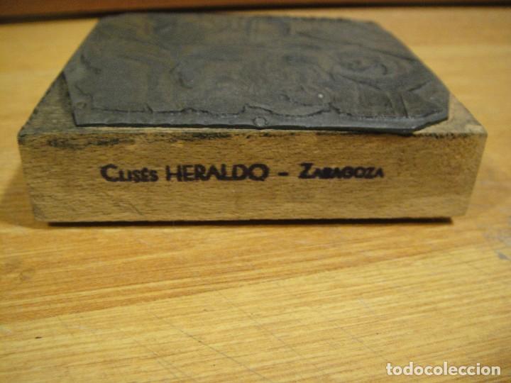 Arte: troquel placa de imprenta - exlibris de francisco azorin - clises heraldo , zaragoza - Foto 2