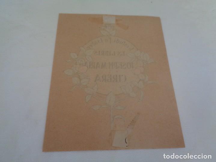 Arte: Ex - libris Joseph Maria Cirera - 1906 - Foto 2