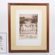 Arte: EXLIBRIS / EX LIBRIS GRABADO ENMARCADO - JOAN BAUCIS - BRUSELAS. DISEÑO DE LOUIS TITZ, 1919