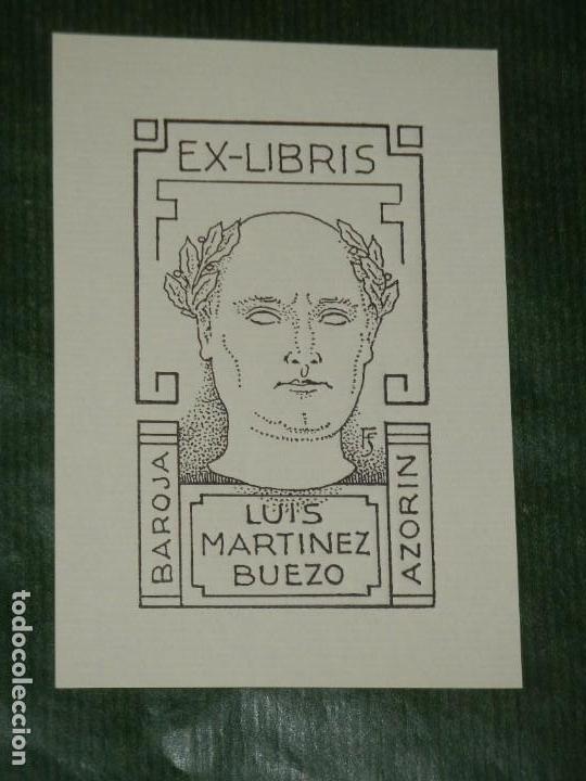Arte: EXLIBRIS FS - PARA LUIS MARTINEZ BUEZO - BAROJA AZORIN - Foto 1