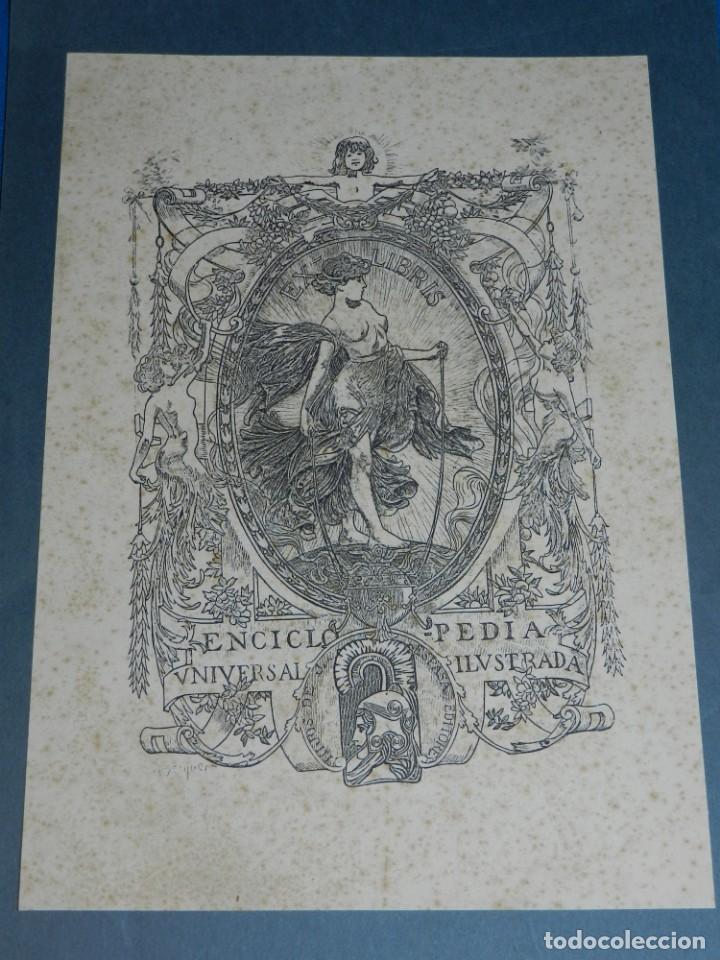 Arte: (M) EXLIBRIS ENCICLOPEDIA UNIVERSAL ILUSTRADA , A RIQUER , 26 X 18 CM. - Foto 1