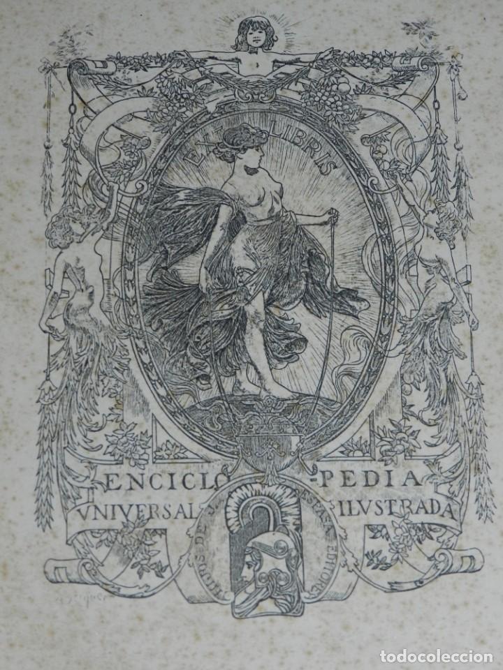 Arte: (M) EXLIBRIS ENCICLOPEDIA UNIVERSAL ILUSTRADA , A RIQUER , 26 X 18 CM. - Foto 2