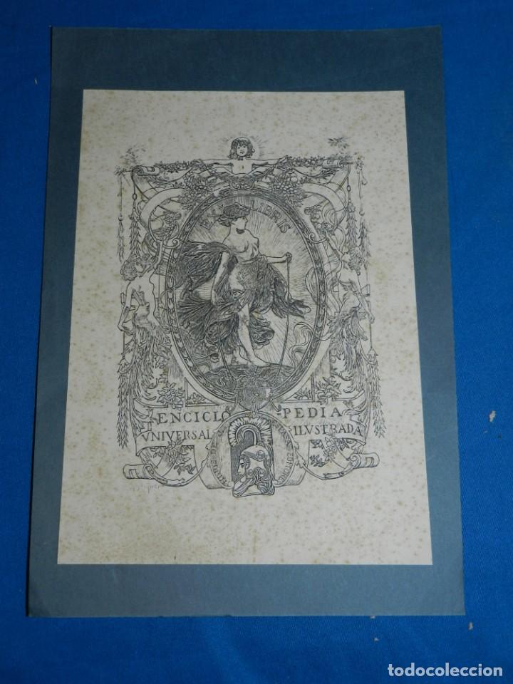 Arte: (M) EXLIBRIS ENCICLOPEDIA UNIVERSAL ILUSTRADA , A RIQUER , 26 X 18 CM. - Foto 3