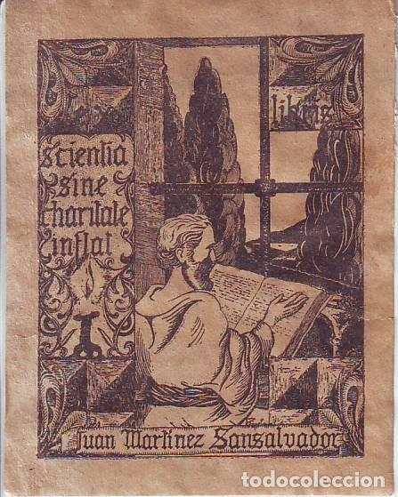Arte: Ex-libris Juan Mart&iacute;nez Sansalvador - Foto 1