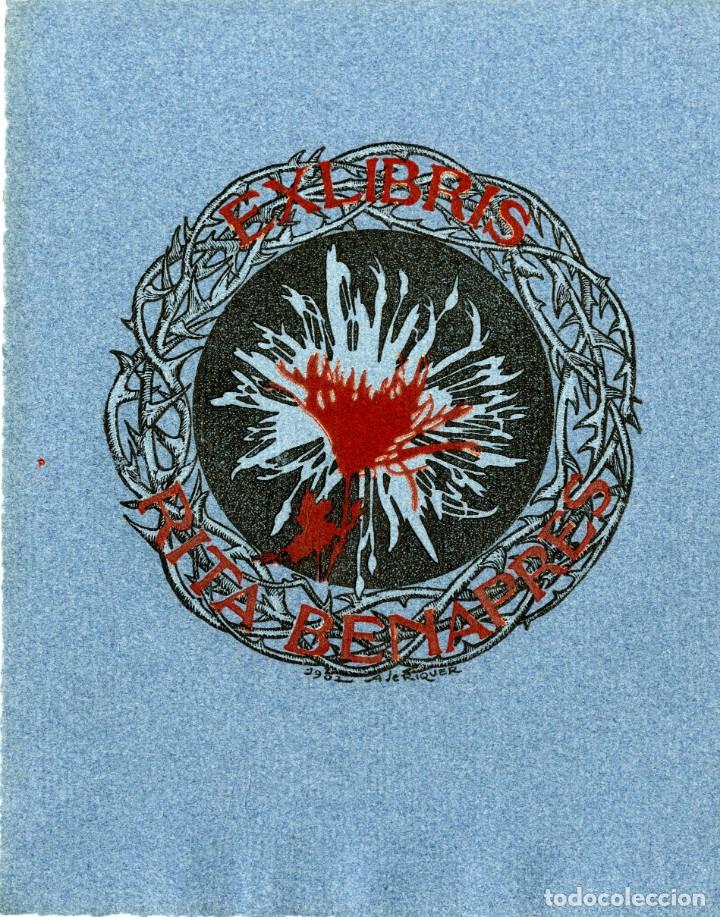 Arte: Alexandre de Riquer. Ex libris para Rita Benapres - Foto 1