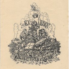 Art: EX-LIBRIS DE JOSEP VIOLA I CASTAÑÉ PARA JACINTO VIOLA I CASTAÑÉ – 1910. Lote 178115989