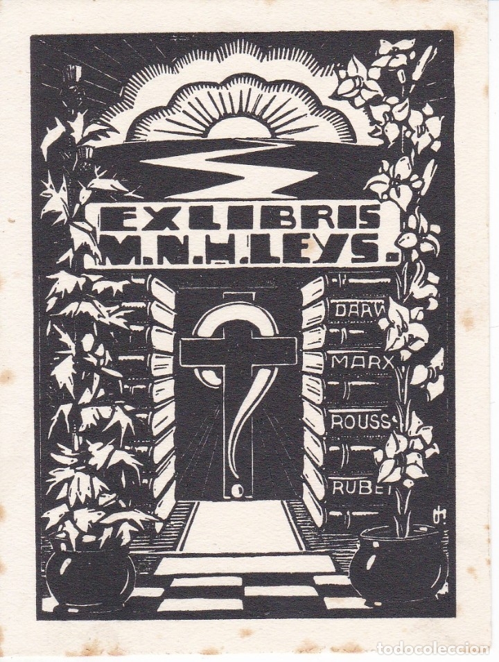 Arte: EX-LIBRIS DE M.N.H. LEYS DE J. MELSE 1933 - Foto 1