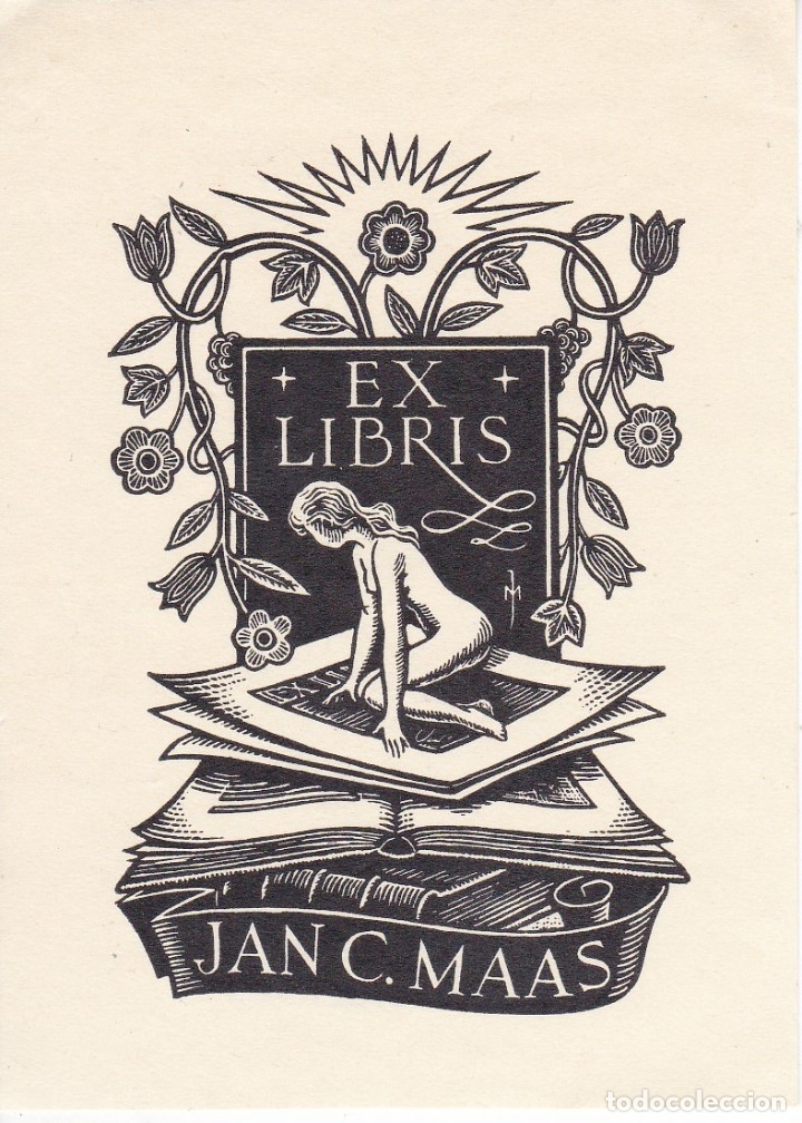 Arte: EX-LIBRIS DE JAN C. MAAS DE HOLANDA - Foto 1