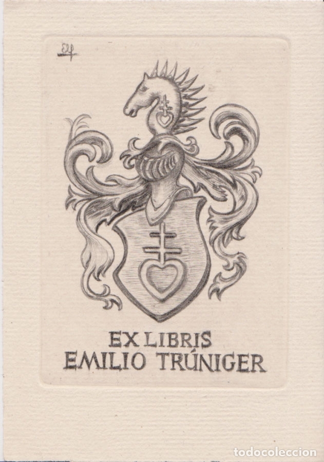 Arte: EX-LIBRIS DE ELFI OSIANDER DE LEWIN-RICHTER PARA EMILIO TR&Uacute;NIGER - Foto 1