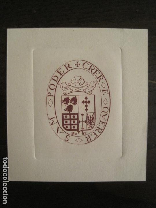Arte: EX LIBRIS-PODER CRER E QUERER SAM-VER FOTOS-(X-2700) - Foto 1