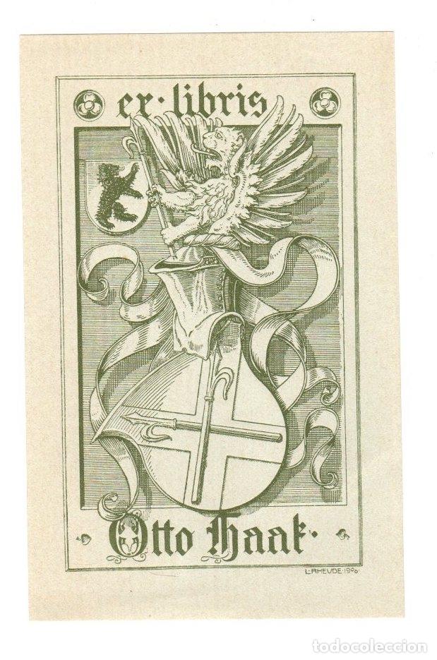Arte: EXLIBRIS OTTO HAAF. L. RHEUDE. 1900 - Foto 1