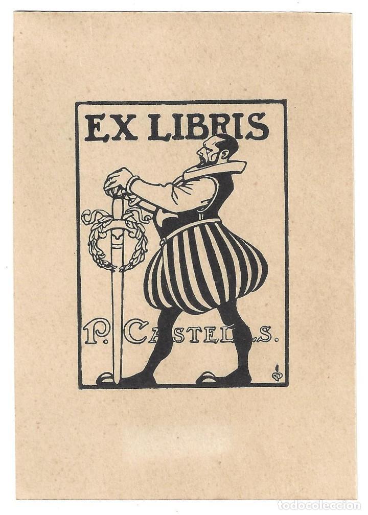 Arte: EX- LIBRIS.- ILUSTRADO POR P. CASTELLS - Foto 1
