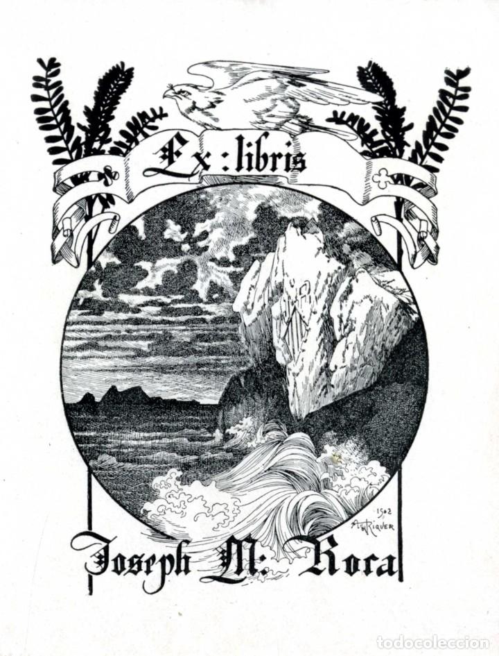 Arte: Alexandre de Riquer. Ex libris para Joseph M. Roca - Foto 1