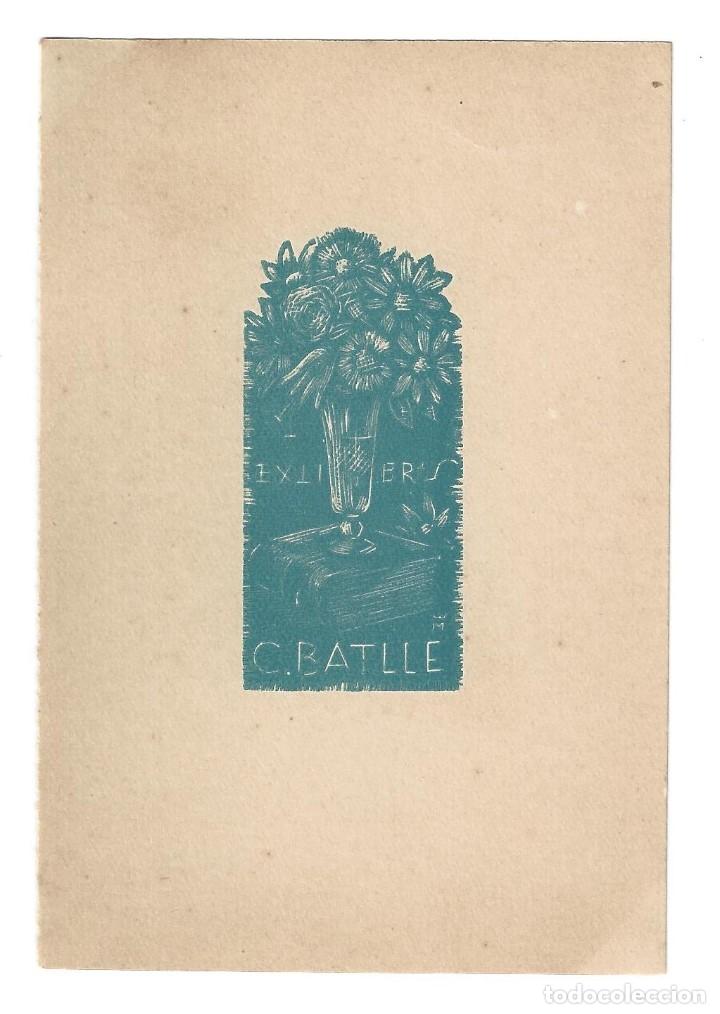 Arte: EX- LIBRIS.- C. BATLLE - Foto 1