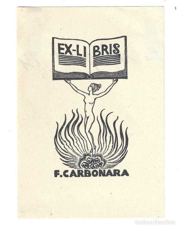 Arte: EX- LIBRIS.- FRANCESCO CARBONARA- 1931 - Foto 1