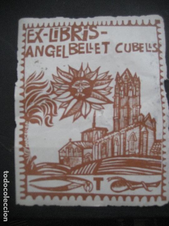 Arte: Ex-Libris. Angel Bellet Cubells. 10 x 8 cms - Foto 1