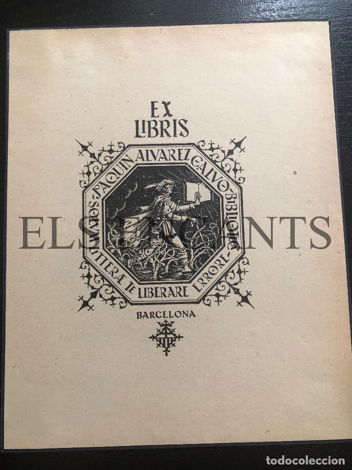 Arte: EXLIBRIS JOAQUIN ALVAREZ CALVO - Foto 1
