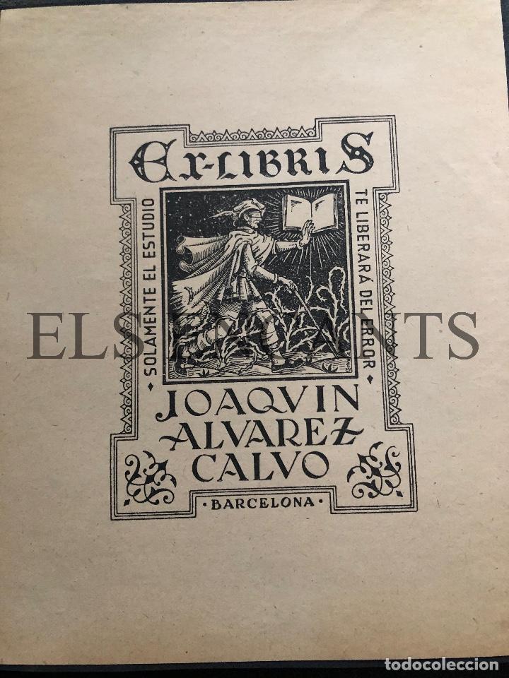 Arte: EXLIBRIS JOAQUIN ALVAREZ CALVO - Foto 1