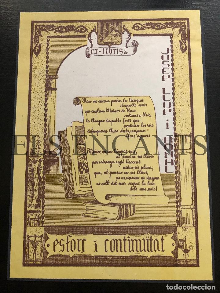 Arte: EXLIBRIS JOSEP LLOP I BONAL - Foto 1