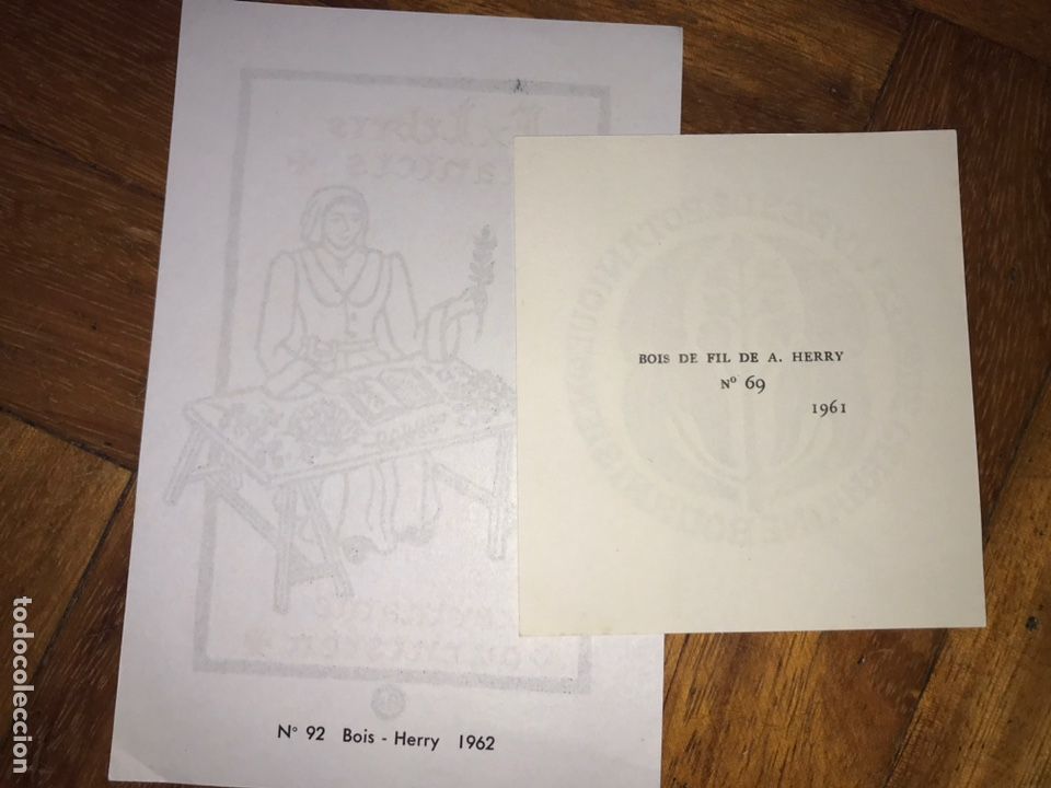 Arte: LOTE DE 2 EXLIBRIS DE BOT&Aacute;NICA. A&Ntilde;OS 60. - Foto 2