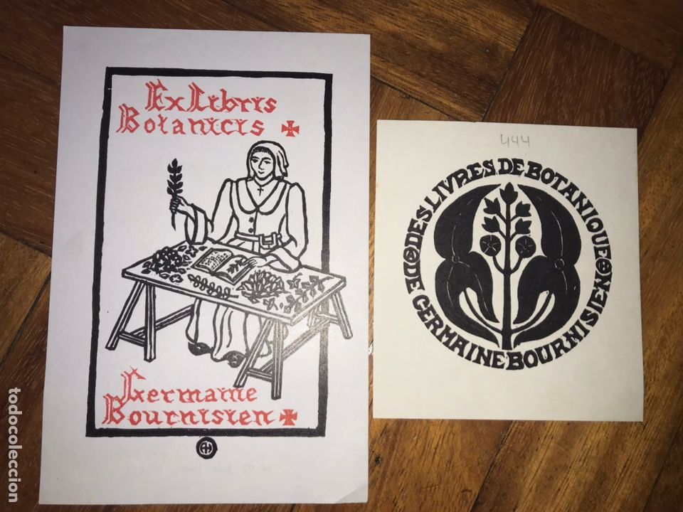 Arte: LOTE DE 2 EXLIBRIS DE BOT&Aacute;NICA. A&Ntilde;OS 60. - Foto 1