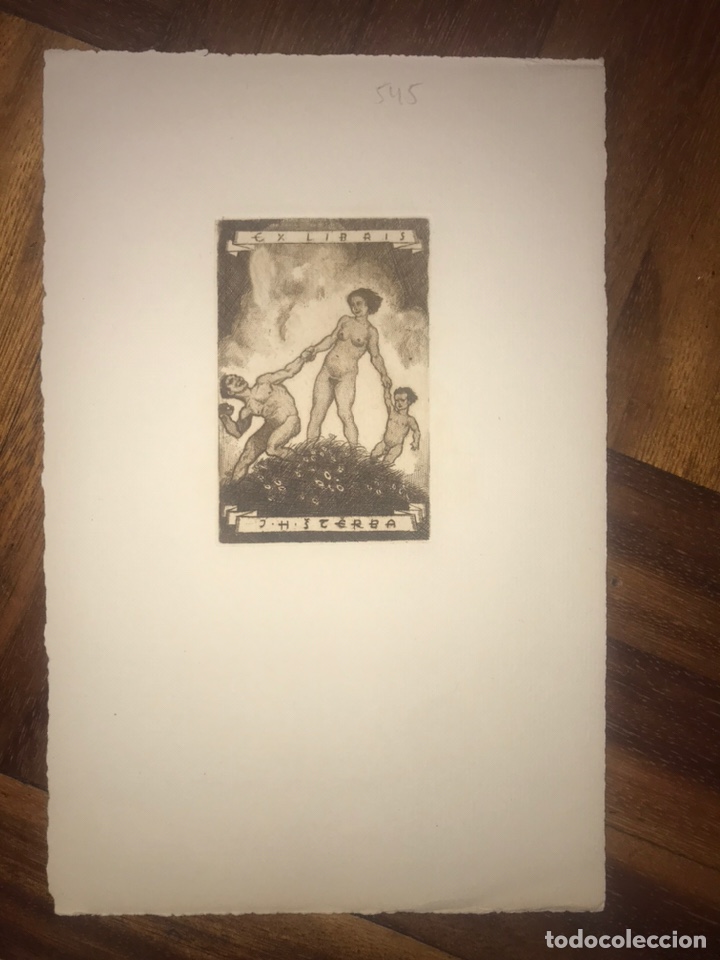 Arte: 19128 EXLIBRIS GRABADO J. H. STERBA. - Foto 1