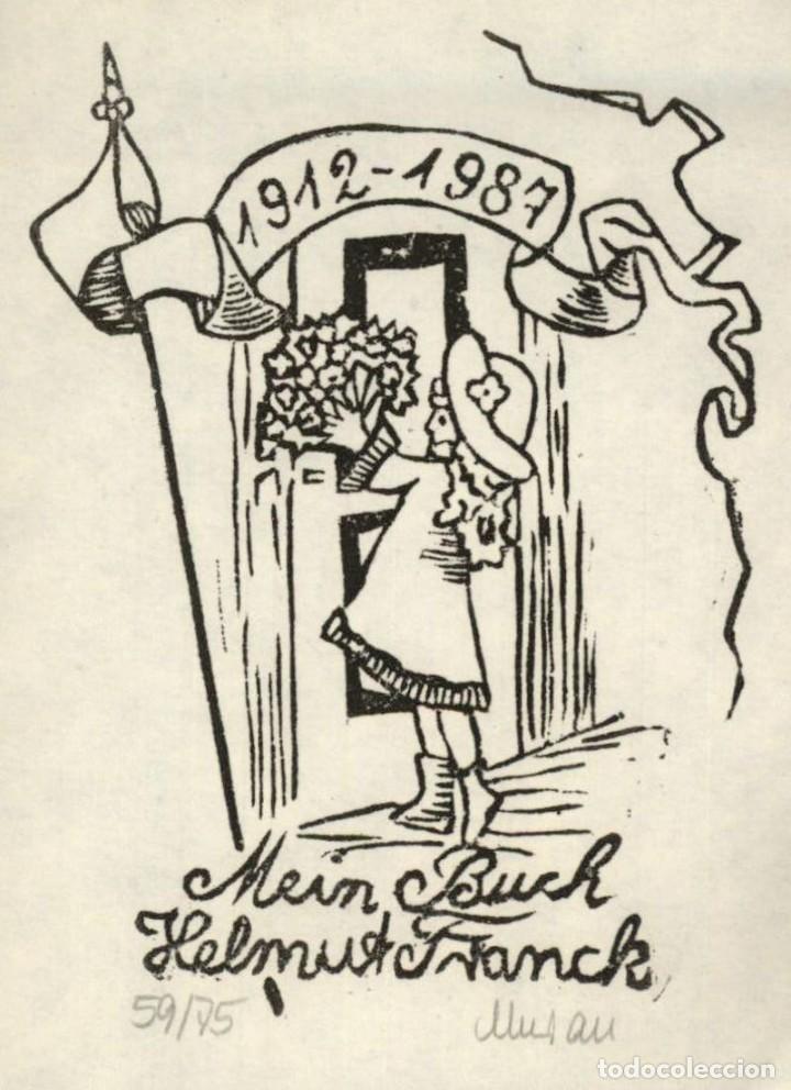 Arte: ORIGINAL - EXLIBRIS EX-LIBRIS HEIDRUN MURAU - MEDIDAS: 10 X 7 CMS - Foto 1