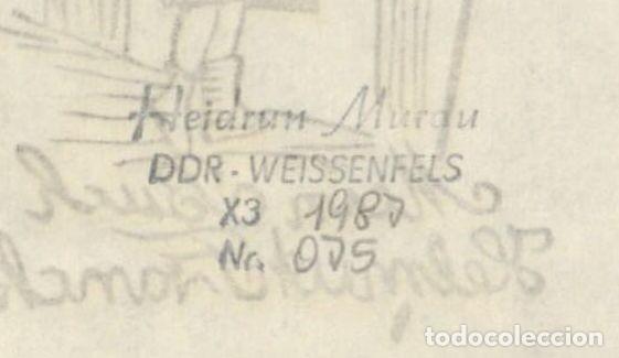 Arte: ORIGINAL - EXLIBRIS EX-LIBRIS HEIDRUN MURAU - MEDIDAS: 10 X 7 CMS - Foto 2